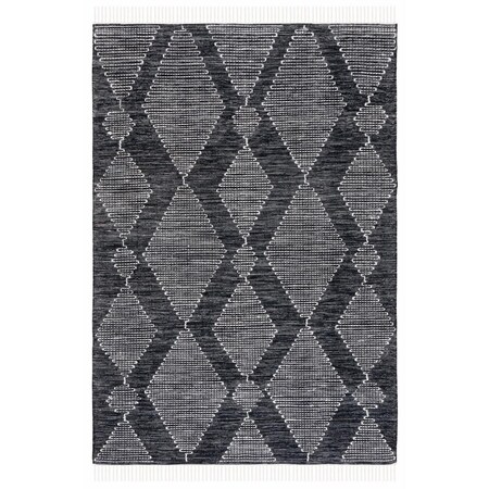 Safavieh 8 x 10 ft. Kilim Hand Woven Rectangle Area Rug Black & Ivory KLM325Z-8